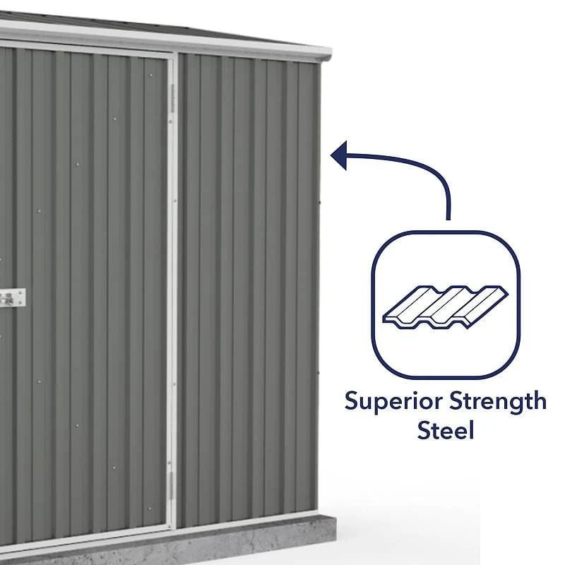7'5 X 2'7 Absco Space Saver Pent Metal Shed - Grey (2.26m X 0.79m) 9 7'5 X 2'7 Absco Space Saver Pent Metal Shed - Grey (2.26m X 0.79m) - Image 7