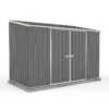 9'10 X 5' Absco Space Saver Pent Double Door Metal Shed - Grey (3m X 1.52m) -Zen Gardenia Sales esdxl20met099bun 9 10x5 absco spacesaver pent dd metal shed cutout1 min