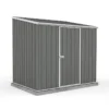 7'5 X 5' Absco Space Saver Pent Metal Shed - Grey (2.26m X 1.52m) 2 7'5 X 5' Absco Space Saver Pent Metal Shed - Grey (2.26m X 1.52m) -Zen Gardenia Sales esdxl20met100bun 7 5x5 absco spacesaver pent metal shed cutout1 min