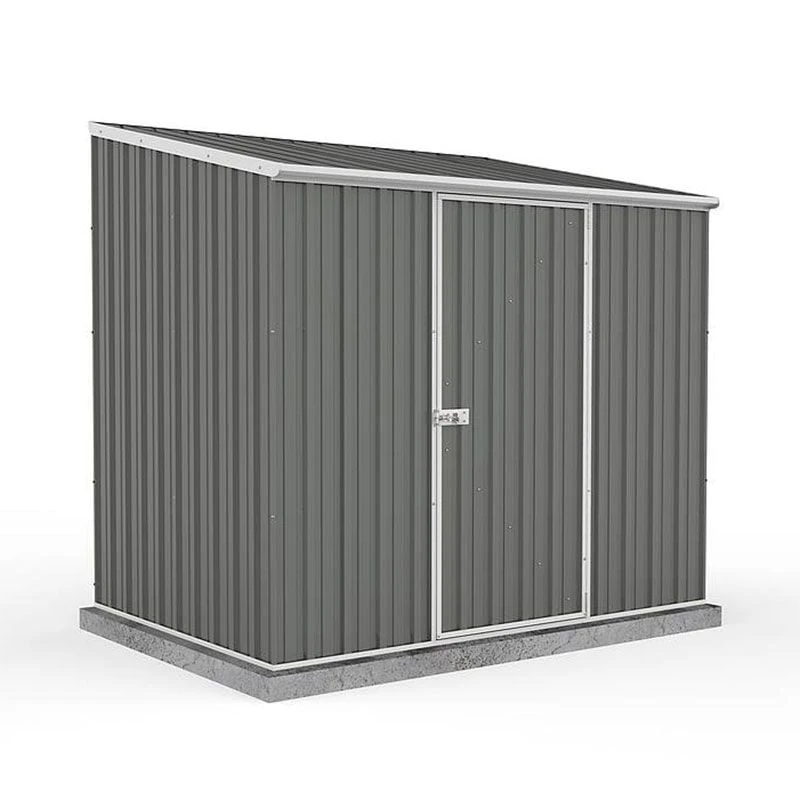 7'5 X 5' Absco Space Saver Pent Metal Shed - Grey (2.26m X 1.52m) 3 7'5 X 5' Absco Space Saver Pent Metal Shed - Grey (2.26m X 1.52m)
