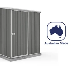 5' X 3' Absco Space Saver Pent Metal Shed - Grey (1.52m X 0.78m) 17 5' X 3' Absco Space Saver Pent Metal Shed - Grey (1.52m X 0.78m) -Zen Gardenia Sales esdxl20met102 5x3 absco grey feature6 min