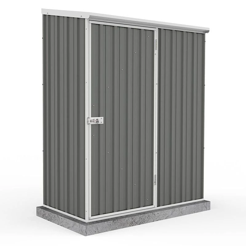 5' X 3' Absco Space Saver Pent Metal Shed - Grey (1.52m X 0.78m) 3 5' X 3' Absco Space Saver Pent Metal Shed - Grey (1.52m X 0.78m)