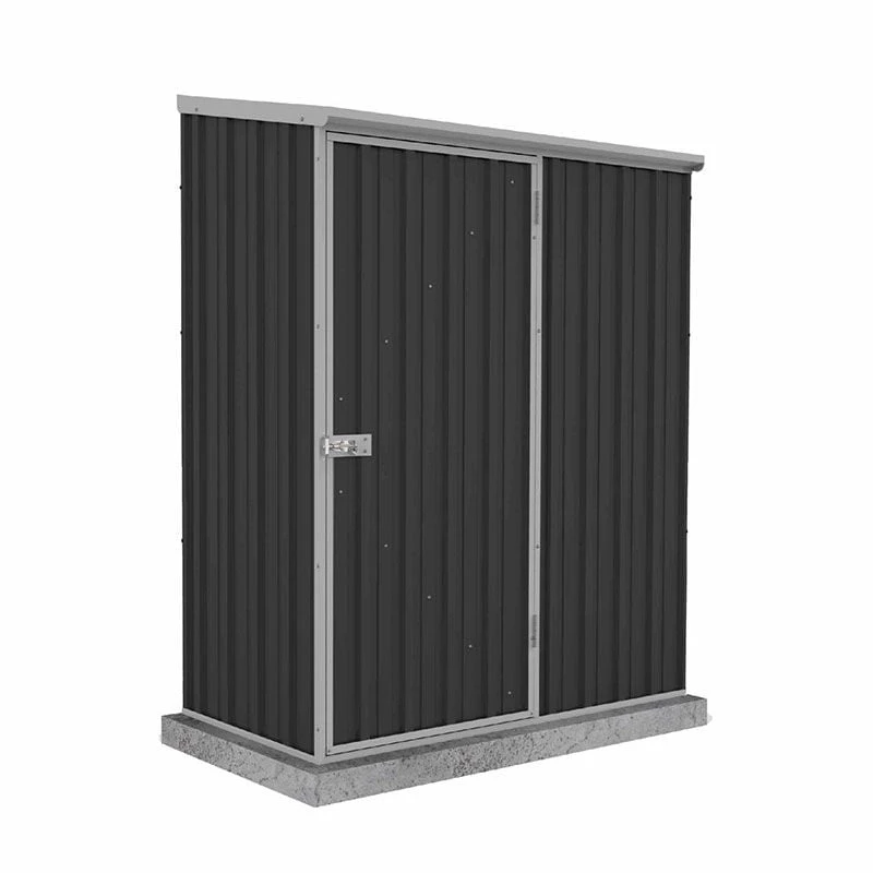 5' X 3' Absco Space Saver Pent Metal Shed - Dark Grey (1.52m X 0.78m) 3 5' X 3' Absco Space Saver Pent Metal Shed - Dark Grey (1.52m X 0.78m)