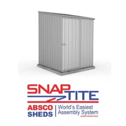 5' X 5' Absco Space Saver Pent Metal Shed - Zinc (1.52m X 1.52m) -Zen Gardenia Sales esdxl20met104 5x5 absco zinc feature1 min