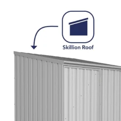 5' X 5' Absco Space Saver Pent Metal Shed - Zinc (1.52m X 1.52m) -Zen Gardenia Sales esdxl20met104 5x5 absco zinc feature2 min