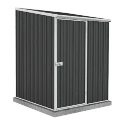 5' X 5' Absco Space Saver Pent Metal Shed - Dark Grey (1.52m X 1.52m)