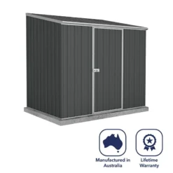 7'5 X 5' Absco Space Saver Pent Metal Shed - Dark Grey (2.26m X 1.52m) 14 7'5 X 5' Absco Space Saver Pent Metal Shed - Dark Grey (2.26m X 1.52m) -Zen Gardenia Sales esdxl20met108 7x5 absco dark grey feature1 min