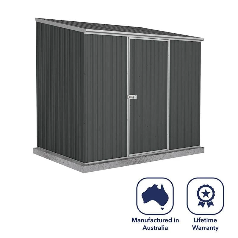 7'5 X 5' Absco Space Saver Pent Metal Shed - Dark Grey (2.26m X 1.52m) 6 7'5 X 5' Absco Space Saver Pent Metal Shed - Dark Grey (2.26m X 1.52m) - Image 4