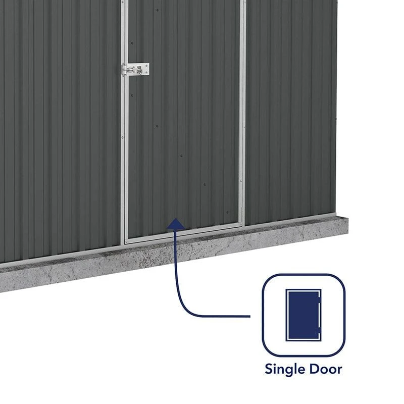 7'5 X 5' Absco Space Saver Pent Metal Shed - Dark Grey (2.26m X 1.52m) 8 7'5 X 5' Absco Space Saver Pent Metal Shed - Dark Grey (2.26m X 1.52m) - Image 6
