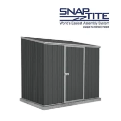 7'5 X 5' Absco Space Saver Pent Metal Shed - Dark Grey (2.26m X 1.52m) 13 7'5 X 5' Absco Space Saver Pent Metal Shed - Dark Grey (2.26m X 1.52m) -Zen Gardenia Sales esdxl20met108 7x5 absco dark grey feature6 min
