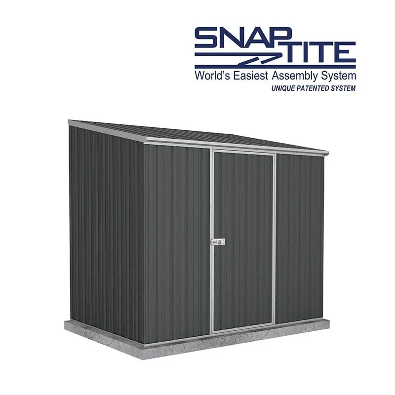 7'5 X 5' Absco Space Saver Pent Metal Shed - Dark Grey (2.26m X 1.52m) 5 7'5 X 5' Absco Space Saver Pent Metal Shed - Dark Grey (2.26m X 1.52m) - Image 3