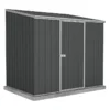 7'5 X 5' Absco Space Saver Pent Metal Shed - Dark Grey (2.26m X 1.52m) -Zen Gardenia Sales esdxl20met108 7x5 absco dark grey render min 1