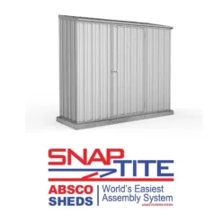 7'5 X 3' Absco Space Saver Pent Metal Shed - Zinc (2.26m X 0.78m) 12 7'5 X 3' Absco Space Saver Pent Metal Shed - Zinc (2.26m X 0.78m) -Zen Gardenia Sales esdxl20met109 7x3 absco zinc feature1 min