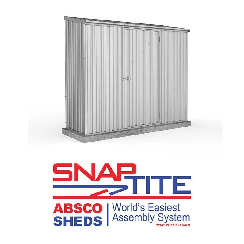 7'5 X 3' Absco Space Saver Pent Metal Shed - Zinc (2.26m X 0.78m) 5 7'5 X 3' Absco Space Saver Pent Metal Shed - Zinc (2.26m X 0.78m) - Image 3