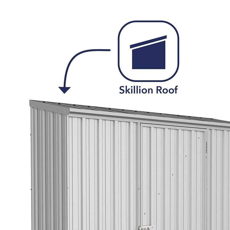 7'5 X 3' Absco Space Saver Pent Metal Shed - Zinc (2.26m X 0.78m) 6 7'5 X 3' Absco Space Saver Pent Metal Shed - Zinc (2.26m X 0.78m) - Image 4