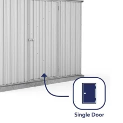 7'5 X 3' Absco Space Saver Pent Metal Shed - Zinc (2.26m X 0.78m) 14 7'5 X 3' Absco Space Saver Pent Metal Shed - Zinc (2.26m X 0.78m) -Zen Gardenia Sales esdxl20met109 7x3 absco zinc feature3 min