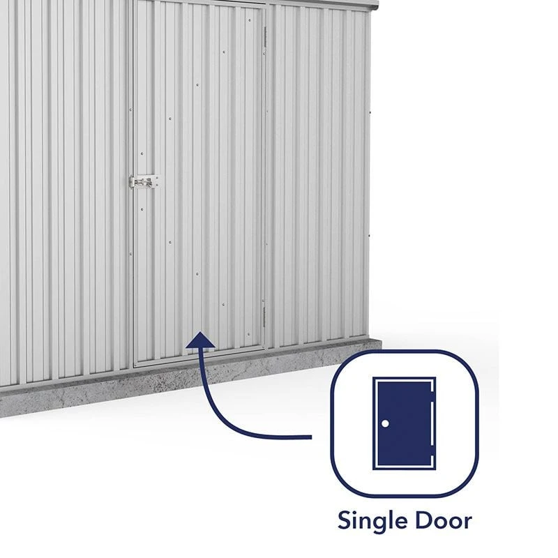 7'5 X 3' Absco Space Saver Pent Metal Shed - Zinc (2.26m X 0.78m) 7 7'5 X 3' Absco Space Saver Pent Metal Shed - Zinc (2.26m X 0.78m) - Image 5