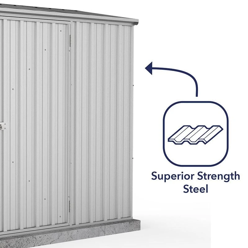 7'5 X 3' Absco Space Saver Pent Metal Shed - Zinc (2.26m X 0.78m) 9 7'5 X 3' Absco Space Saver Pent Metal Shed - Zinc (2.26m X 0.78m) - Image 7
