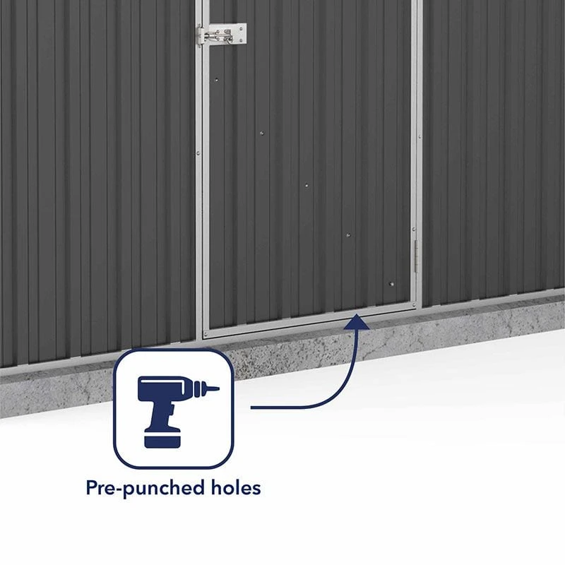 7'5 X 3' Absco Space Saver Pent Metal Shed - Dark Grey (2.26m X 0.78m) 8 7'5 X 3' Absco Space Saver Pent Metal Shed - Dark Grey (2.26m X 0.78m) - Image 6