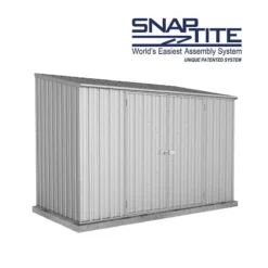10' X 5' Absco Space Saver Double Door Metal Shed - Zinc (3m X 1.52m) -Zen Gardenia Sales esdxl20met111 10x5 absco zinc feature2 min