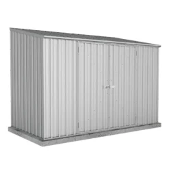 10' X 5' Absco Space Saver Double Door Metal Shed - Zinc (3m X 1.52m)
