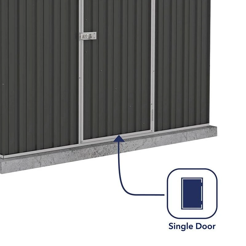 7'5 X 7'5 Absco Premier Titanium Reverse Apex Metal Shed - Dark Grey (2.26m X 2.26m) 9 7'5 X 7'5 Absco Premier Titanium Reverse Apex Metal Shed - Dark Grey (2.26m X 2.26m) - Image 7