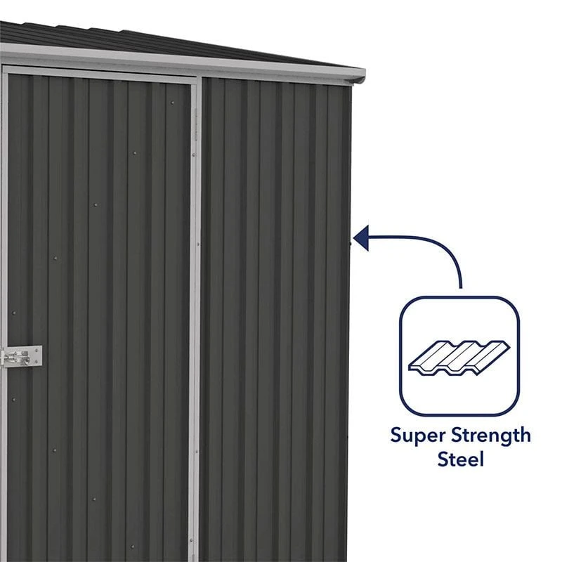 7'5 X 7'5 Absco Premier Titanium Reverse Apex Metal Shed - Dark Grey (2.26m X 2.26m) 10 7'5 X 7'5 Absco Premier Titanium Reverse Apex Metal Shed - Dark Grey (2.26m X 2.26m) - Image 8