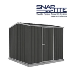 7'5 X 7'5 Absco Premier Titanium Reverse Apex Metal Shed - Dark Grey (2.26m X 2.26m) 15 7'5 X 7'5 Absco Premier Titanium Reverse Apex Metal Shed - Dark Grey (2.26m X 2.26m) -Zen Gardenia Sales esdxl20met118 7x7 titanium dg f6 min