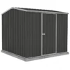7'5 X 7'5 Absco Premier Titanium Reverse Apex Metal Shed - Dark Grey (2.26m X 2.26m) -Zen Gardenia Sales esdxl20met118 7x7 titanium dg render min 1