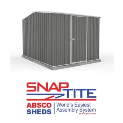 7'5 X 10' Absco Premier Titanium Reverse Apex Metal Shed - Dark Grey (2.26m X 3m) 10 7'5 X 10' Absco Premier Titanium Reverse Apex Metal Shed - Dark Grey (2.26m X 3m) -Zen Gardenia Sales esdxl20met119 7x10 titanium dg feature1 min