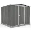 7'5 X 7' Absco Regent Apex Metal Shed - Grey (2.26m X 2.18m) -Zen Gardenia Sales esdxl20met122 7x7 regent grey render min 1
