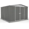 10' X 10' Absco Regent Double Door Metal Shed - Grey (3m X 2.92m) 1 10' X 10' Absco Regent Double Door Metal Shed - Grey (3m X 2.92m) -Zen Gardenia Sales esdxl20met125 10x10 regent grey render min 1
