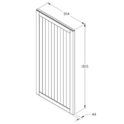 Forest 3' X 6' Wooden Board Side Garden Gate (0.91m X 1.83m) -Zen Gardenia Sales fbg63hd 4