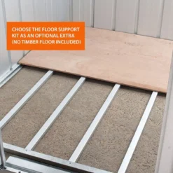 10' X 8' Yardmaster Castleton Anthracite Metal Shed (3.03m X 2.37m) -Zen Gardenia Sales floor support kit 4