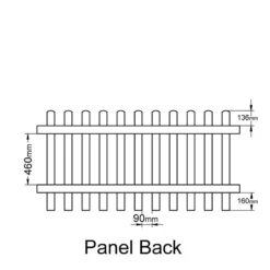 Forest 6' X 3' Wooden Pale Picket Fence Panel (1.8m X 0.9m) -Zen Gardenia Sales fp30 03