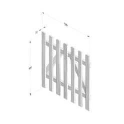 3ft High Forest Contemporary Pale Gate 9 3ft High Forest Contemporary Pale Gate -Zen Gardenia Sales fpg33dt 4
