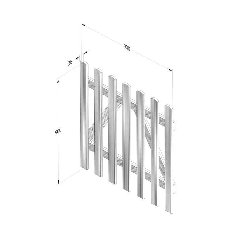 3ft High Forest Contemporary Pale Gate 5 3ft High Forest Contemporary Pale Gate - Image 3