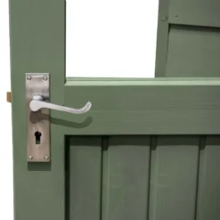 6' X 4' Forest Retreat Green Luxury Shed (1.81m X 1.22m) - Installation Included 20 6' X 4' Forest Retreat Green Luxury Shed (1.81m X 1.22m) - Installation Included -Zen Gardenia Sales fra46gnin forest retreat 6x4 apex shed green close up min