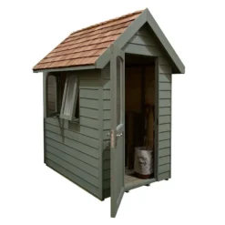 6' X 4' Forest Retreat Green Luxury Shed (1.81m X 1.22m) - Installation Included 22 6' X 4' Forest Retreat Green Luxury Shed (1.81m X 1.22m) - Installation Included -Zen Gardenia Sales fra46gnin forest retreat 6x4 apex shed green cutout1 min 1
