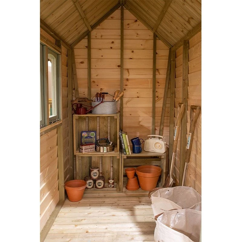 6' X 4' Forest Retreat Green Luxury Shed (1.81m X 1.22m) - Installation Included 6 6' X 4' Forest Retreat Green Luxury Shed (1.81m X 1.22m) - Installation Included - Image 4