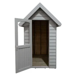 6' X 4' Forest Retreat Grey Luxury Shed (1.81m X 1.22m) - Installation Included -Zen Gardenia Sales fra46gyin forest retreat 6x4 apex shed grey cutout3 min 1