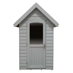 6' X 4' Forest Retreat Grey Luxury Shed (1.81m X 1.22m) - Installation Included -Zen Gardenia Sales fra46gyin forest retreat 6x4 apex shed grey cutout4 min 1