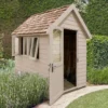 8' X 5' Forest Retreat Cream Luxury Shed (2.41m X 1.5m) - Installation Included 1 8' X 5' Forest Retreat Cream Luxury Shed (2.41m X 1.5m) - Installation Included -Zen Gardenia Sales fra58crin forest retreat 8x5 apex shed cream insitu min