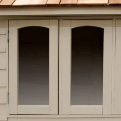 8' X 5' Forest Retreat Cream Luxury Shed (2.41m X 1.5m) - Installation Included -Zen Gardenia Sales fra58crin forest retreat 8x5 apex shed cream windows min