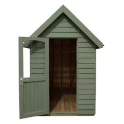 8' X 5' Forest Retreat Green Luxury Shed (2.41m X 1.5m) - Installation Included -Zen Gardenia Sales fra58gnin forest retreat 8x5 apex shed green cutout3 min 1