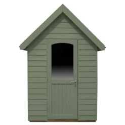 8' X 5' Forest Retreat Green Luxury Shed (2.41m X 1.5m) - Installation Included -Zen Gardenia Sales fra58gnin forest retreat 8x5 apex shed green cutout4 min 1
