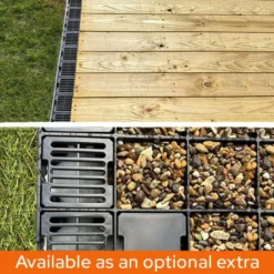 11x11 Plastic Shed Base Kit -Zen Gardenia Sales french drain anchor block 39