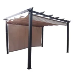 13' X 10' Glendale Seville Mocha Garden Gazebo (4m X 3m) 9 13' X 10' Glendale Seville Mocha Garden Gazebo (4m X 3m) -Zen Gardenia Sales gl1360 5x3m glendale seville mocha garden gazebo cutout2 min