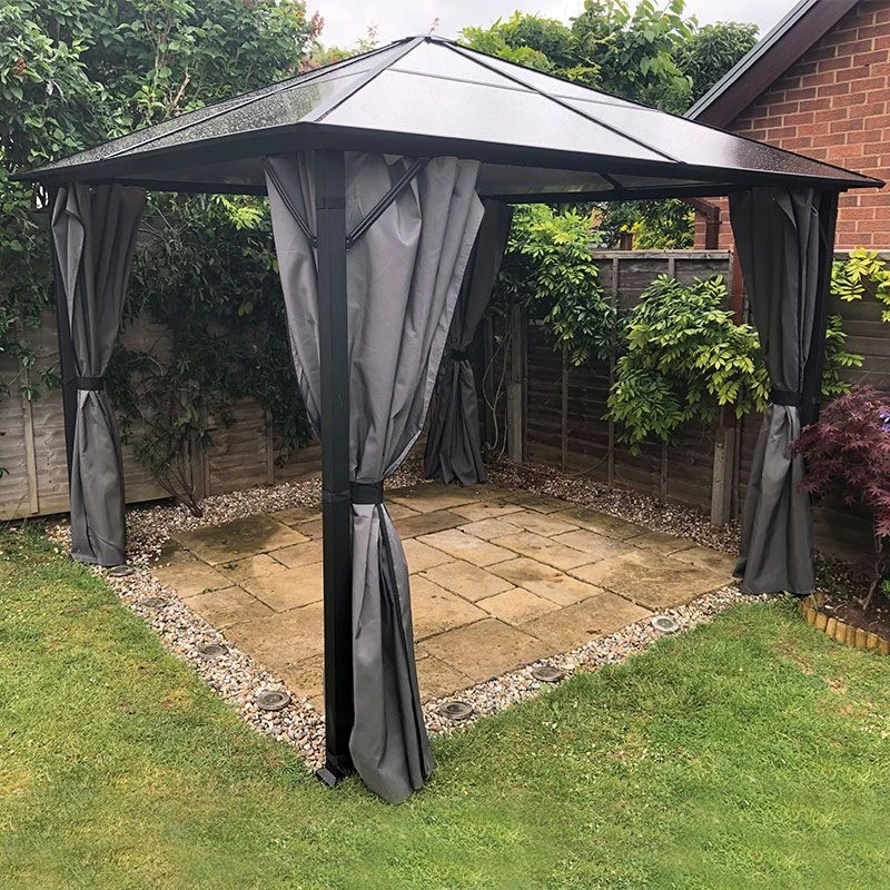 8' X 8' Glendale Peninsula Grey Garden Gazebo (2.5m X 2.5m) 5 8' X 8' Glendale Peninsula Grey Garden Gazebo (2.5m X 2.5m) - Image 3