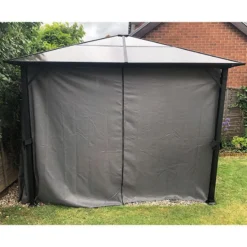 8' X 8' Glendale Peninsula Grey Garden Gazebo (2.5m X 2.5m) 12 8' X 8' Glendale Peninsula Grey Garden Gazebo (2.5m X 2.5m) -Zen Gardenia Sales gl1803 8x8 glendale peninsular grey garden gazebo insitu3 min